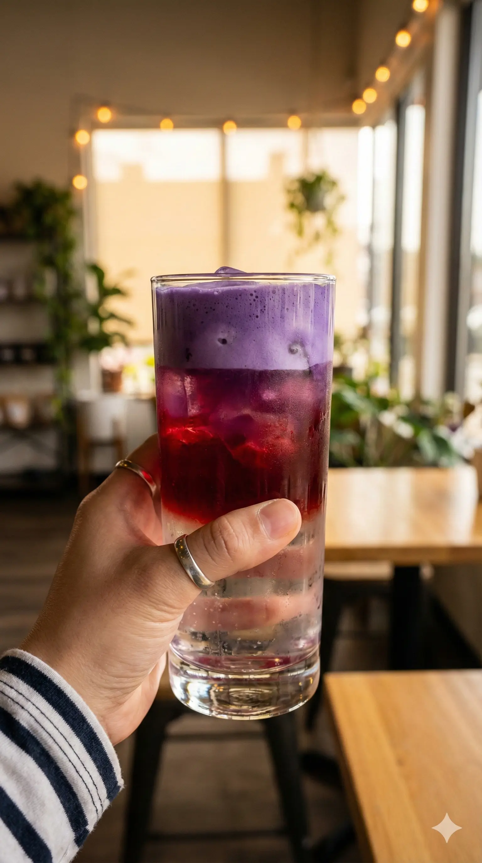 Ube Strawberry Fizz